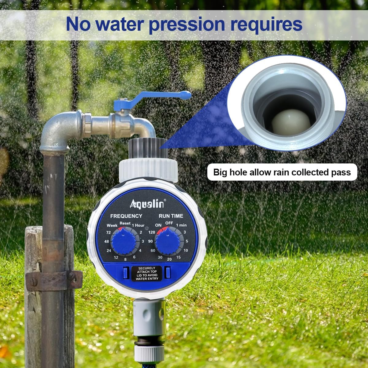 Detalle 2 de Aqualin Water Timer: Automatic Garden Irrigation Timer for 3/4" Hose