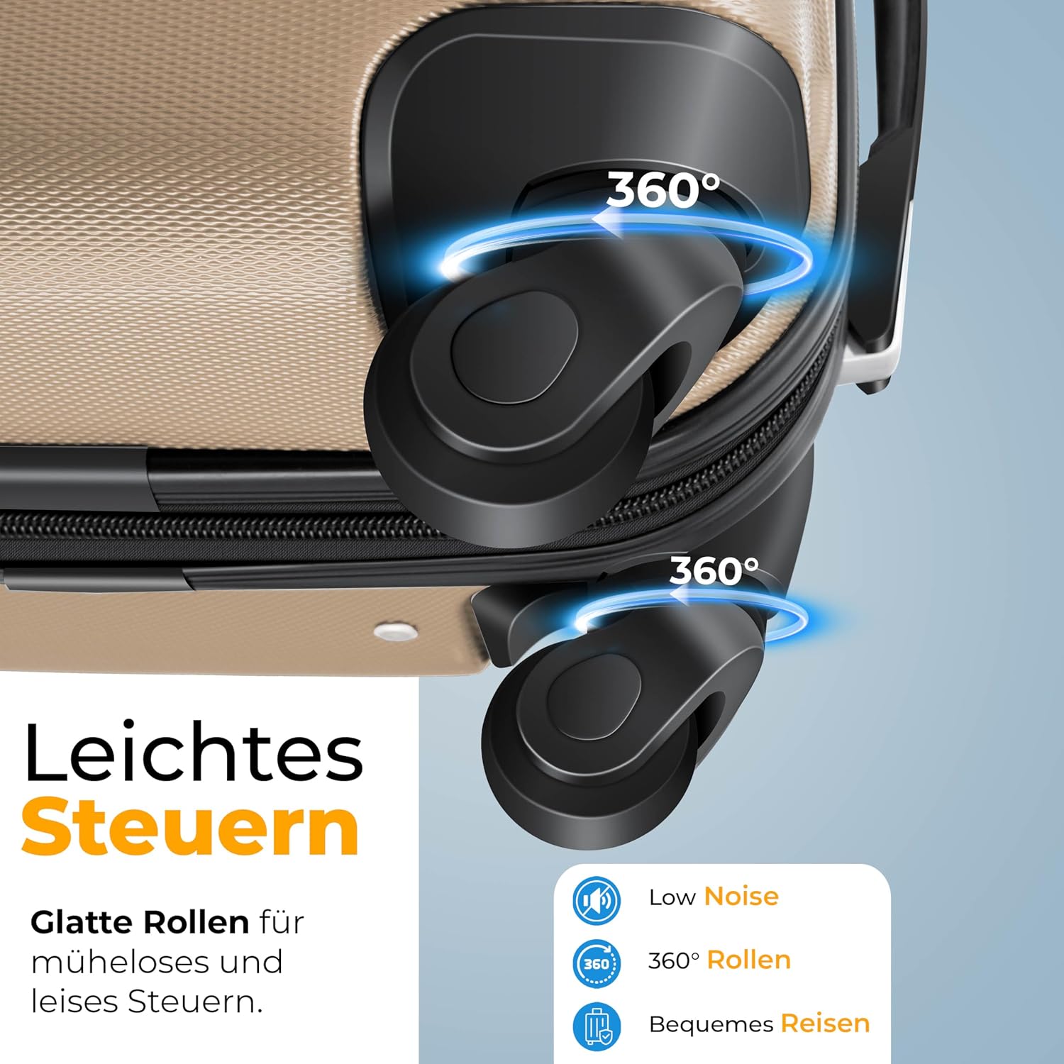 Detalle 2 de KESSER 4tlg Hartschalenkofferset Hartschalenkoffer ABS