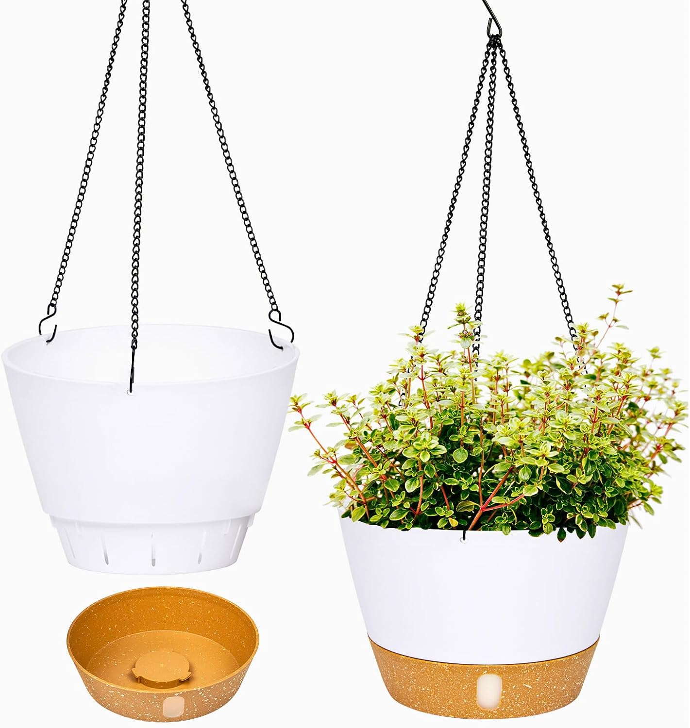 Detalle de QCQHDU Blumenampel mit 20 cm, 2er Set