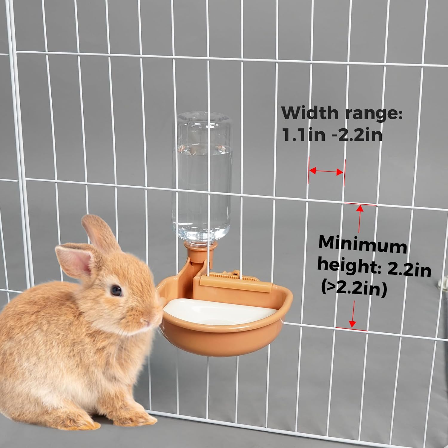 Detalle de VANNON Gravity Pet Water Bowl, 16 oz Anti-Splash Crate Dispenser