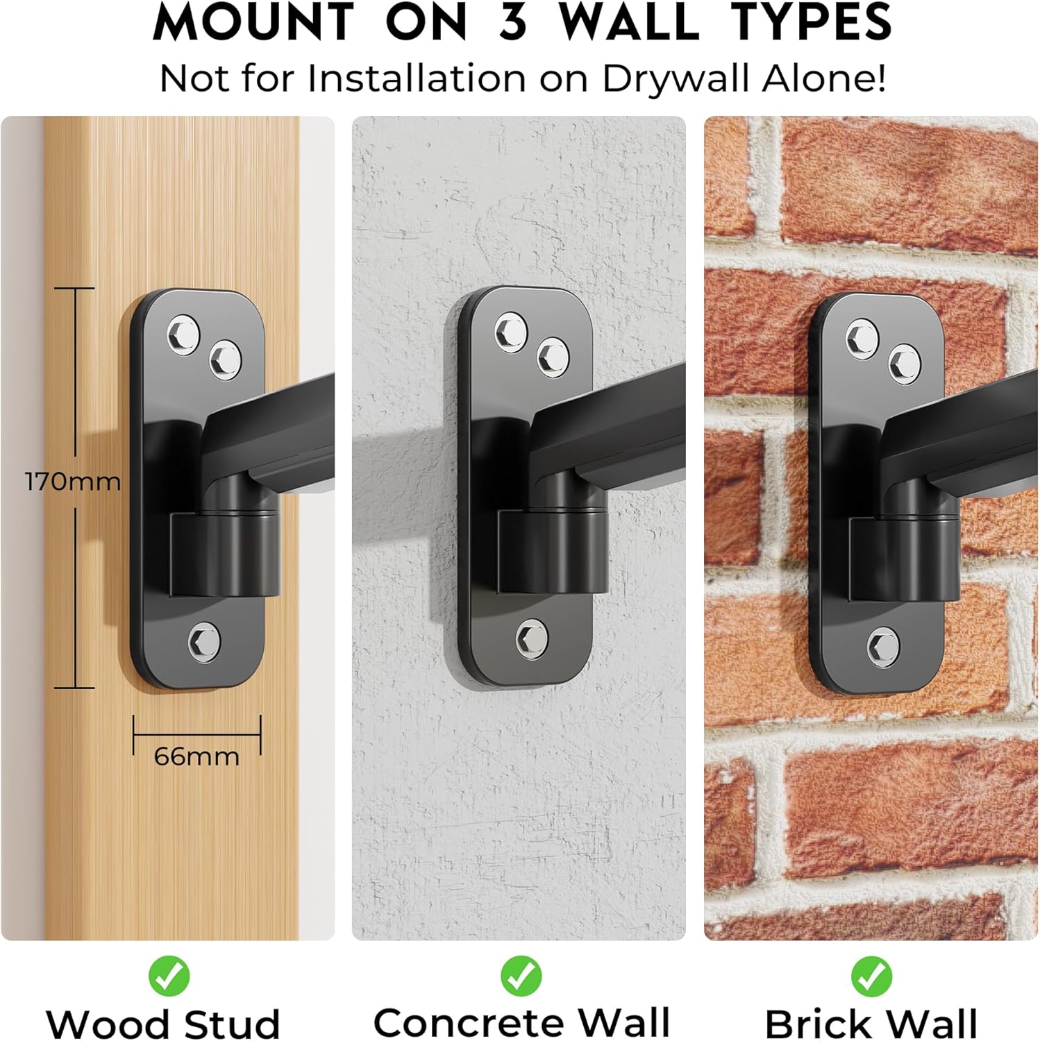 Thumbnail 6 de BONTEC supporto monitor a parete con braccio a molla a gas per 13–42" fino a 9 kg, VESA 200x200