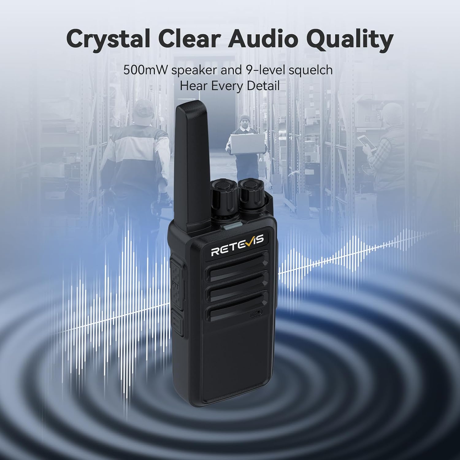Detalle de Retevis RT68 Two Way Radio Long Range Walkie Talkies (10 Pack)