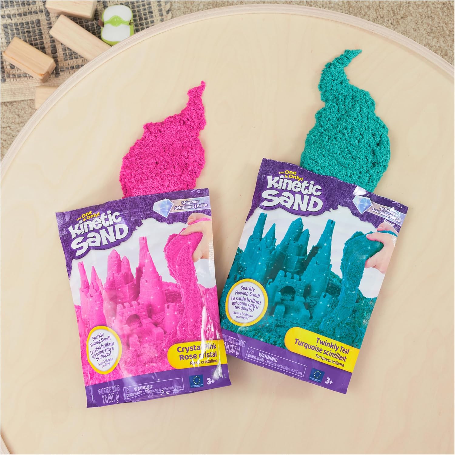 Thumbnail 6 de KINETIC SAND 907 g Arena mágica rosa con purpurina