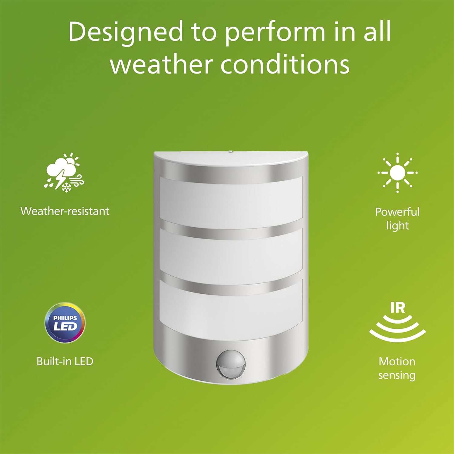 Thumbnail 1 de Philips Python LED Outdoor Wall Light (5.5W, 700 lm) with Infrared Motion Sensor, IP44