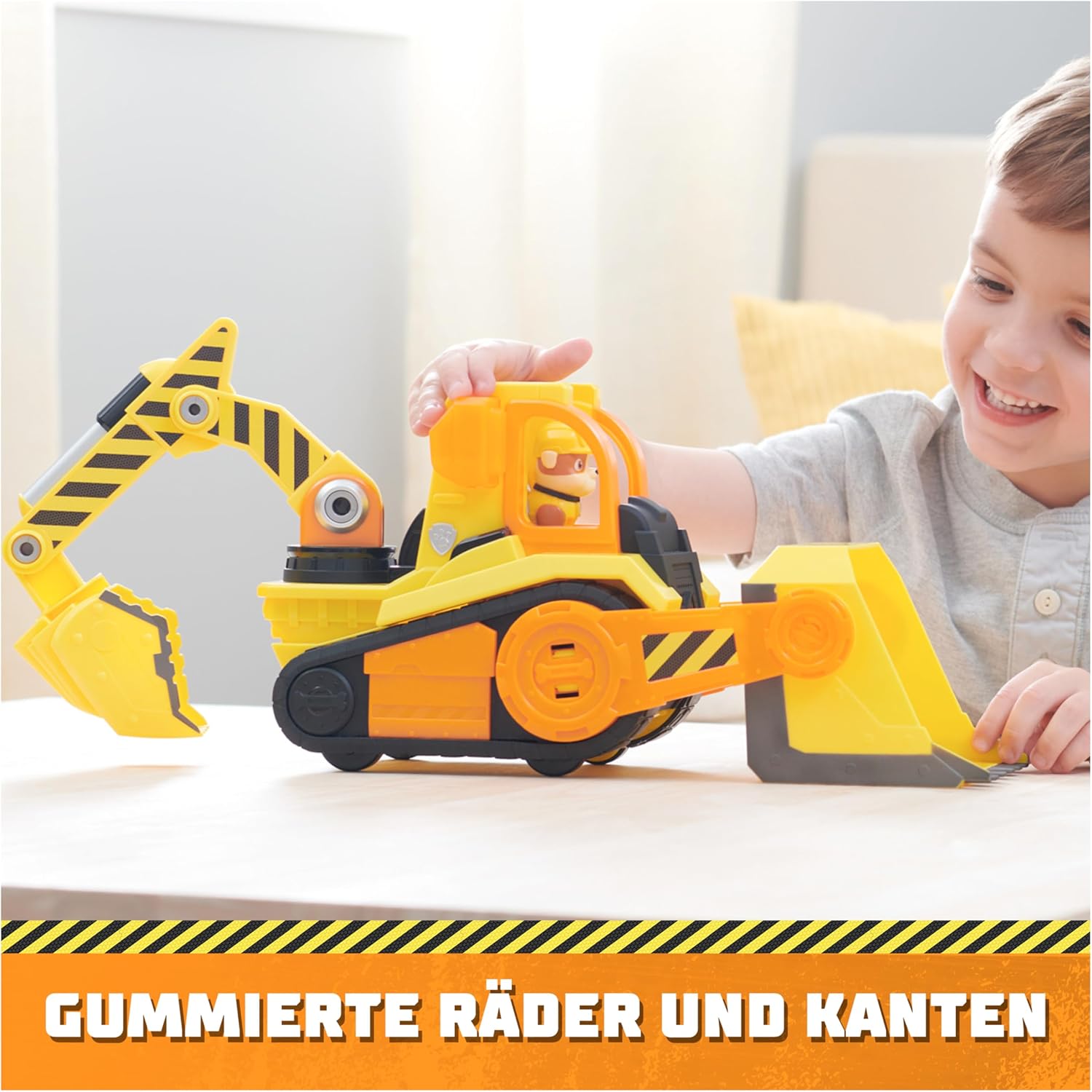 Thumbnail 6 de Rubble & Crew Großes Planierraupen-Baufahrzeug (Deluxe) mit Licht & Geräuschen – inkl. Rubble-Figur