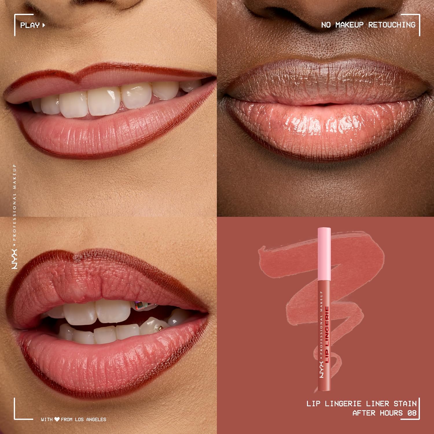 Detalle de NYX Lip Lingerie Bundle 12h Stain đź’„
