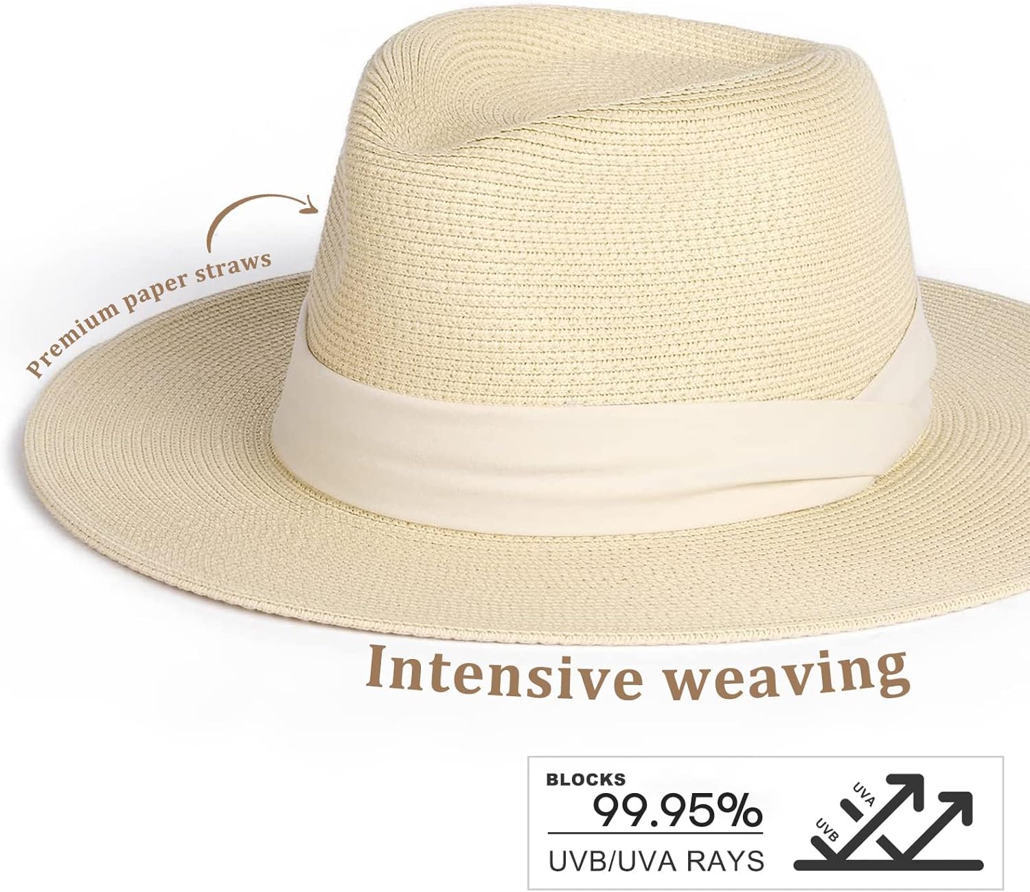 Thumbnail 2 de FURTALK Wide Brim Panama Hat: Packable Straw Sun Hat for Women and Men