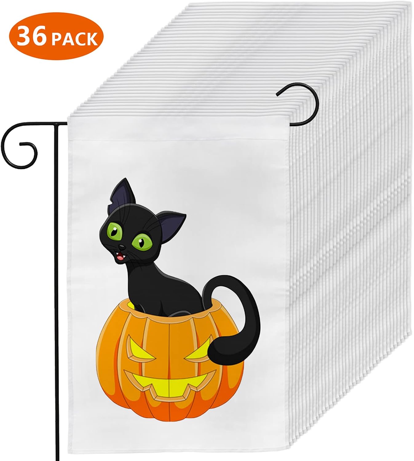 Detalle 2 de DEAYOU DE-GardenFlags-White-36Pc – białe flagi ogrodowe, 36 sztuk z poliestru