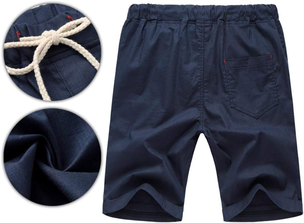 Thumbnail 2 de JustSun Men’s Summer Shorts with Pockets: Casual, Breathable Linen Comfort