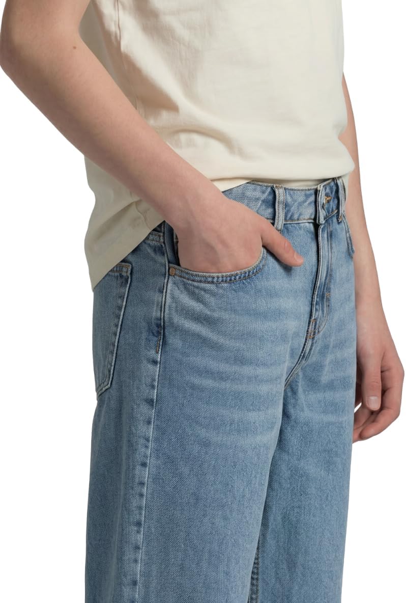 Detalle de Tom Tailor Jungen Baggy Fit Jeans – elastischer Bund innen, 5‑Pocket, Baumwolle