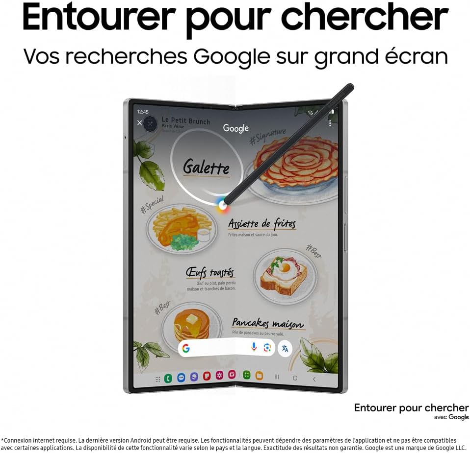 Thumbnail 1 de Samsung Galaxy Z Fold6 5G (Galaxy AI) déverrouillé, 512 Go, écran pliable 7,6" – Bleu nuit, version FR