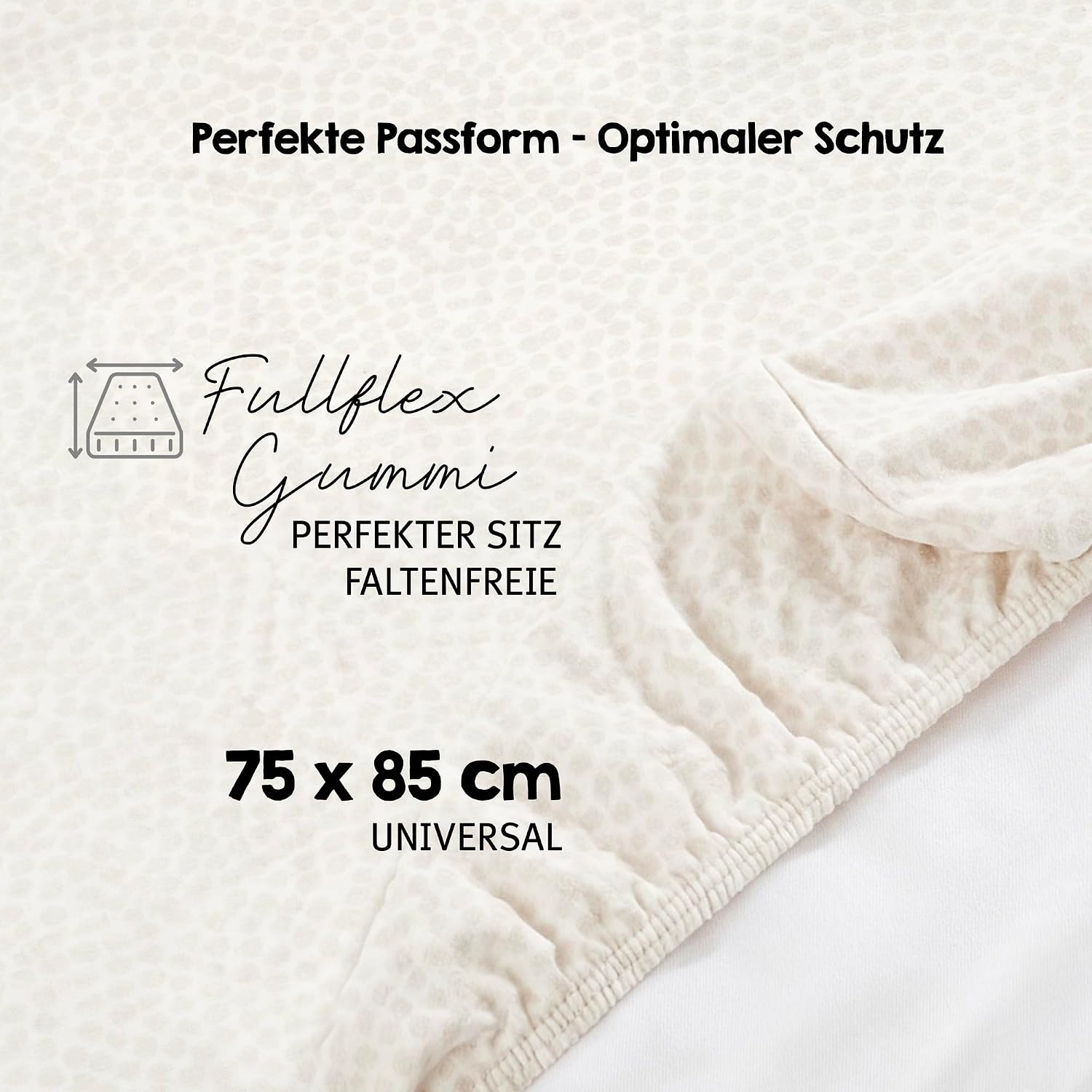 Detalle 2 de roba 308016G281 aankleedkussenhoes Seashells Oyster, 80% biologisch katoen