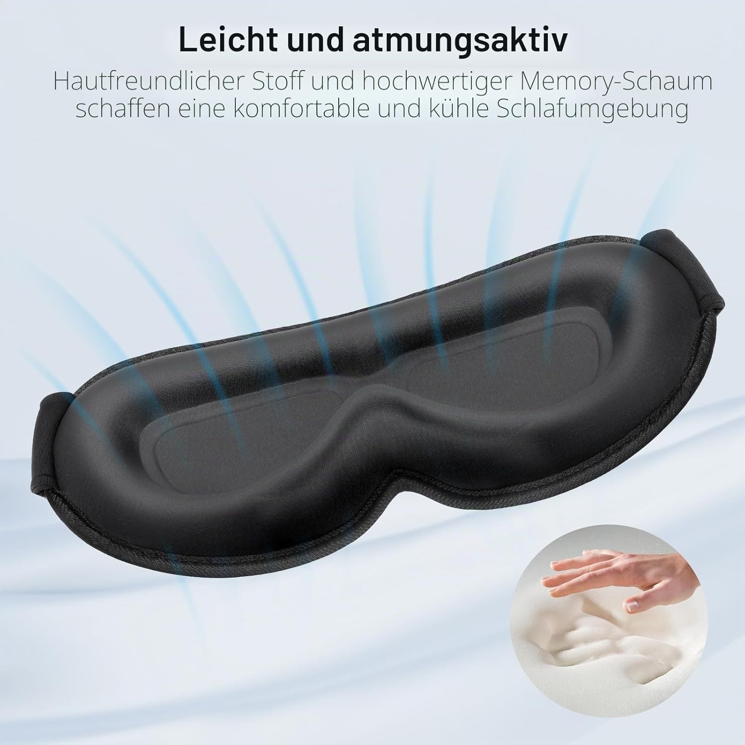 Thumbnail 5 de Gritin 3D Schlafmaske Seitenschläfer – lichtblockierend 🎭