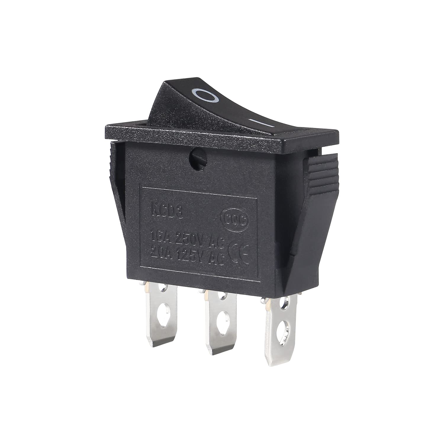 Thumbnail 4 de 10PCS SPST 3 Pins 3 Position ON/Off AC rocker toggle switch (16A/250V, 20A/125V)