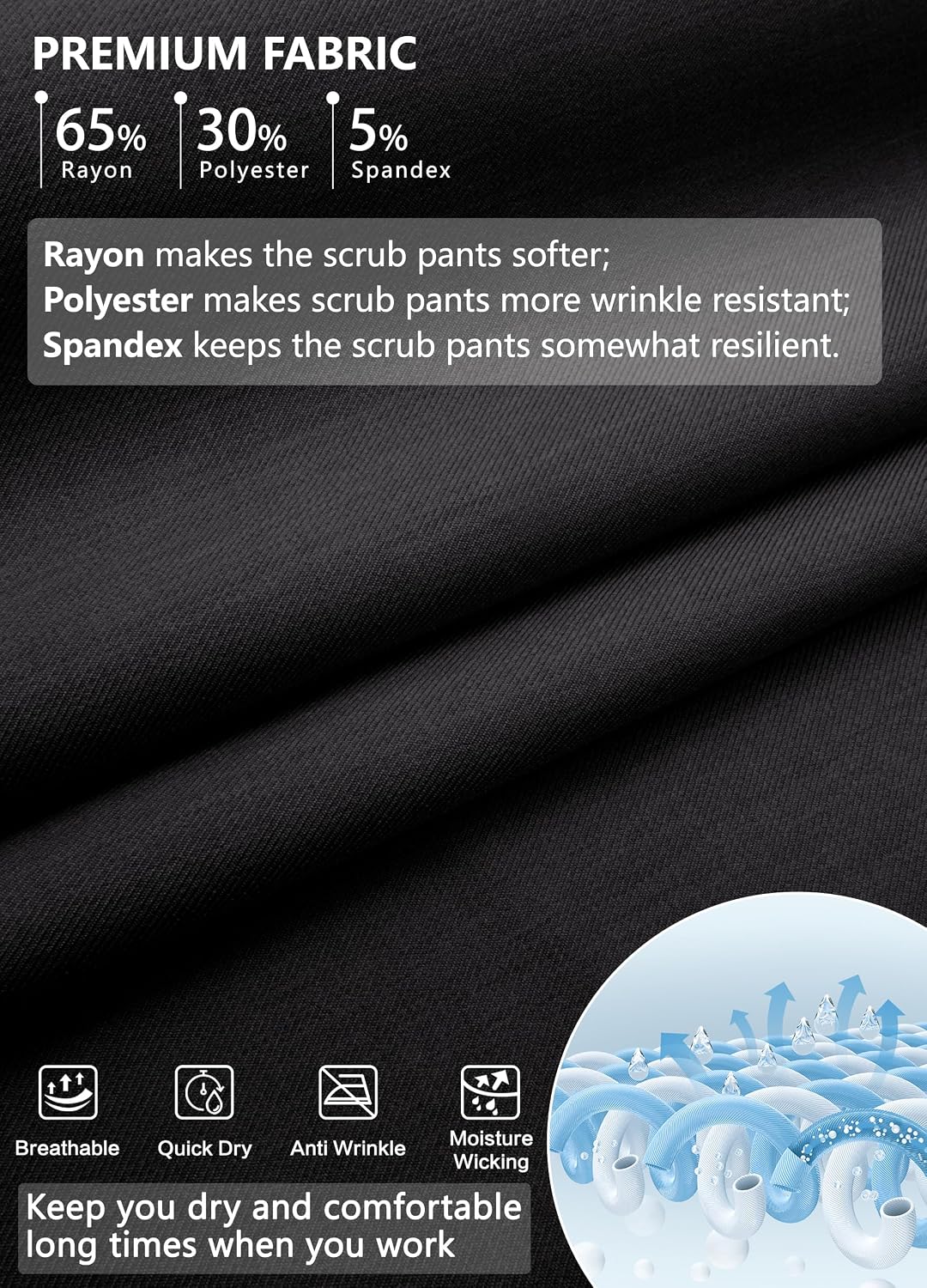 Detalle 2 de MIVEI Scrub Pants, High-Rise
