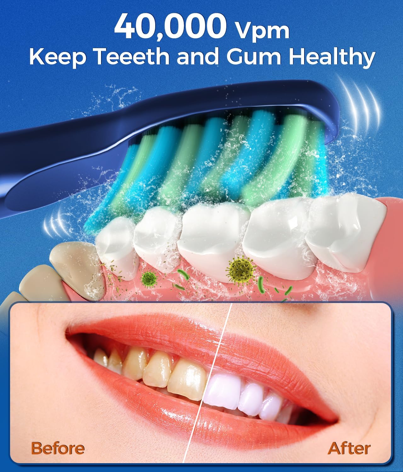 Detalle de Demita Sonic electric toothbrush 40000 VPM