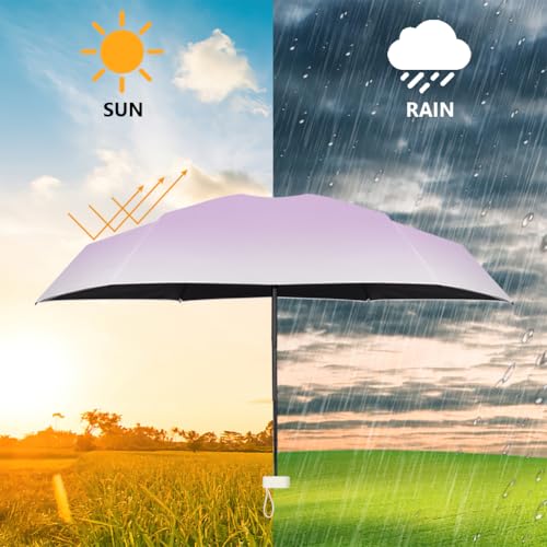 Thumbnail 7 de Aolso Mini Umbrella with UPF50+ Protection: Compact, Windproof UV Shield in Gradient Purple