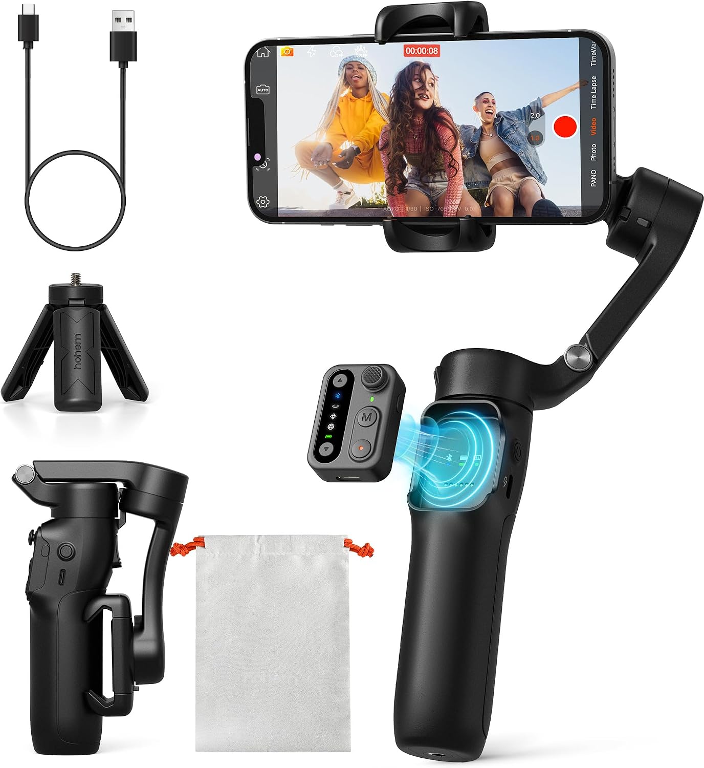 Detalle de Hohem iSteady X3 SE phone gimbal 3-axis