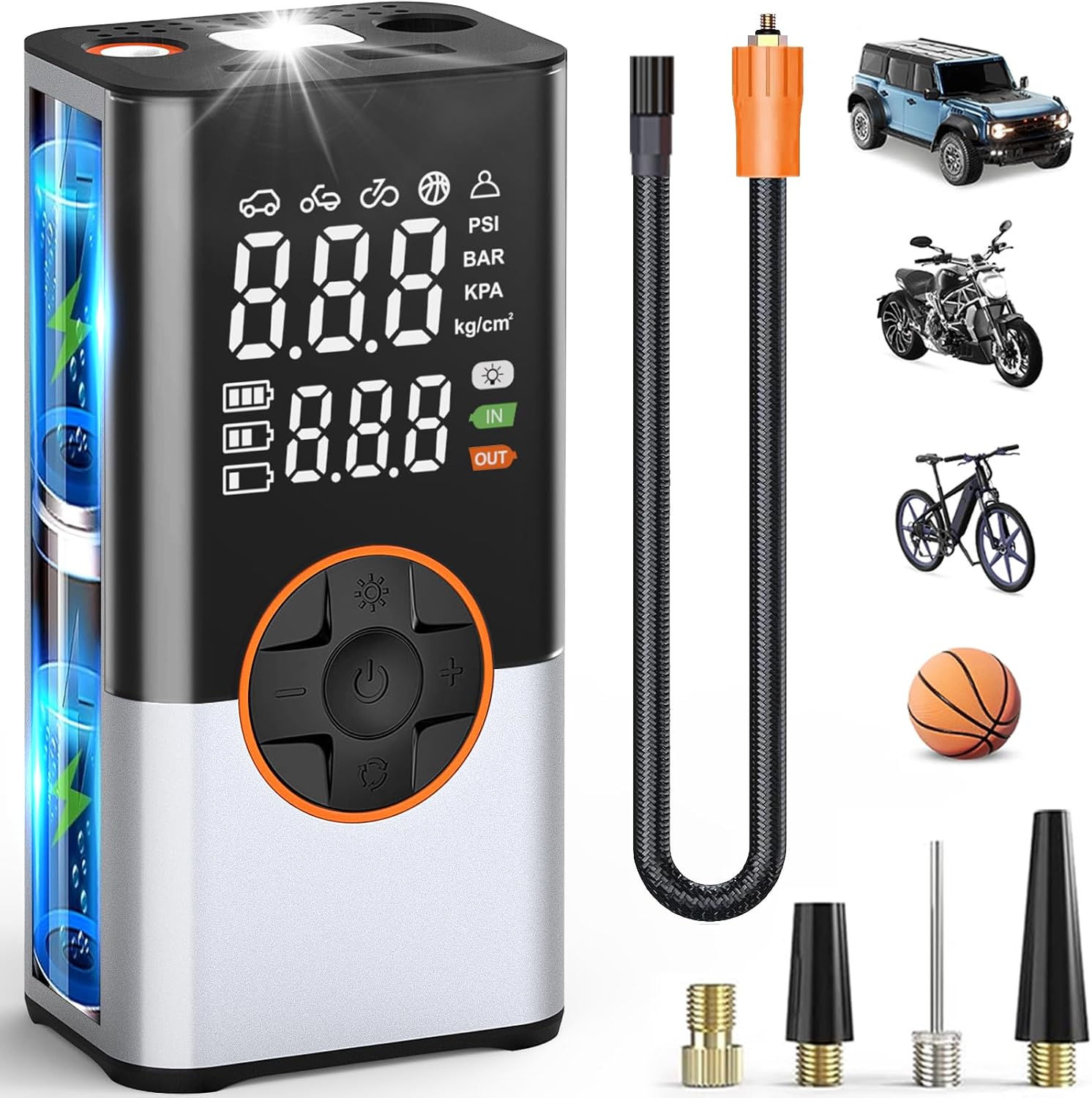 Detalle de BIBURY 8000mAh Elektrische Luftpumpe 150 PSI