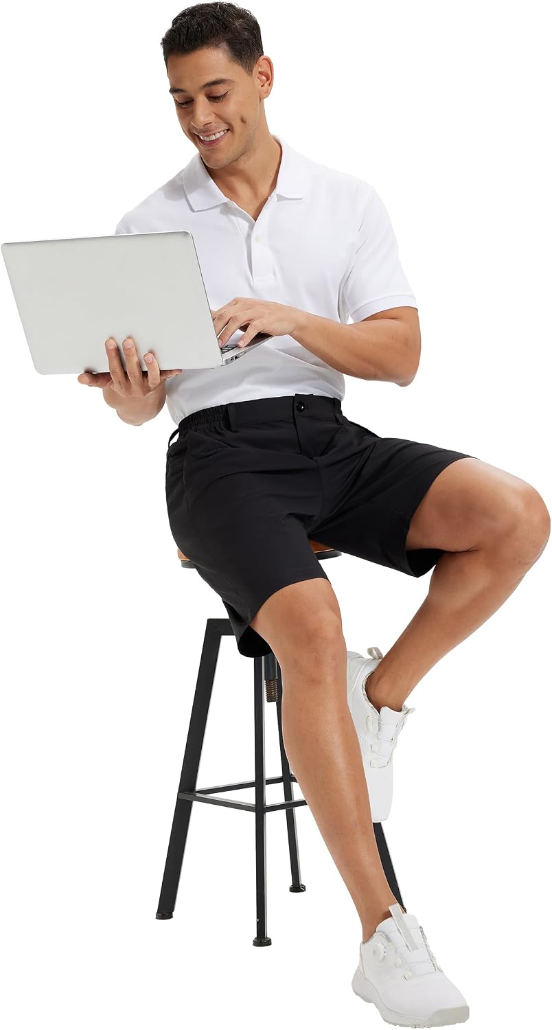 Thumbnail 3 de yuyangdpb Men's Golf Shorts 9" (23cm) – Quick-Dry Lightweight Chino Shorts with 3 Pockets