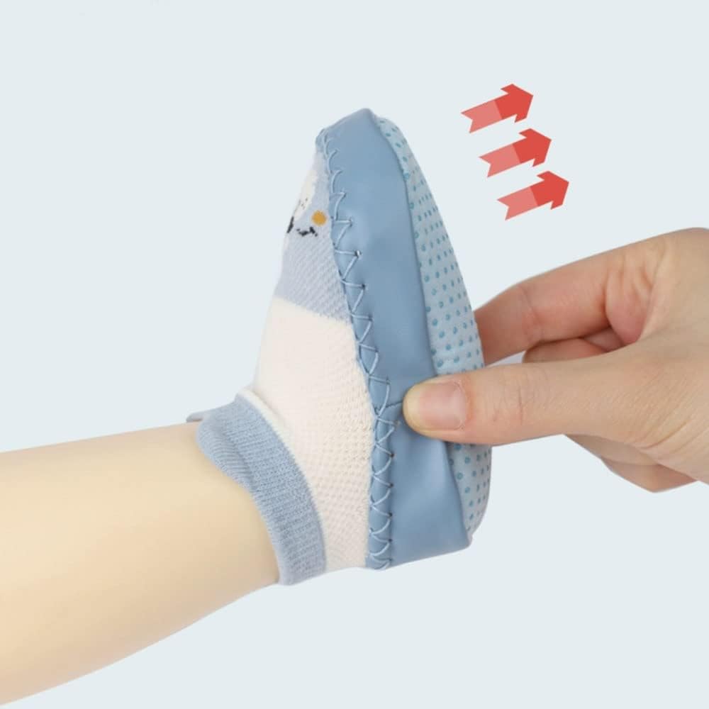 Thumbnail 1 de FedMois 3 Pairs Baby Non-Skid Indoor Slipper Shoes Socks with Leather Sole