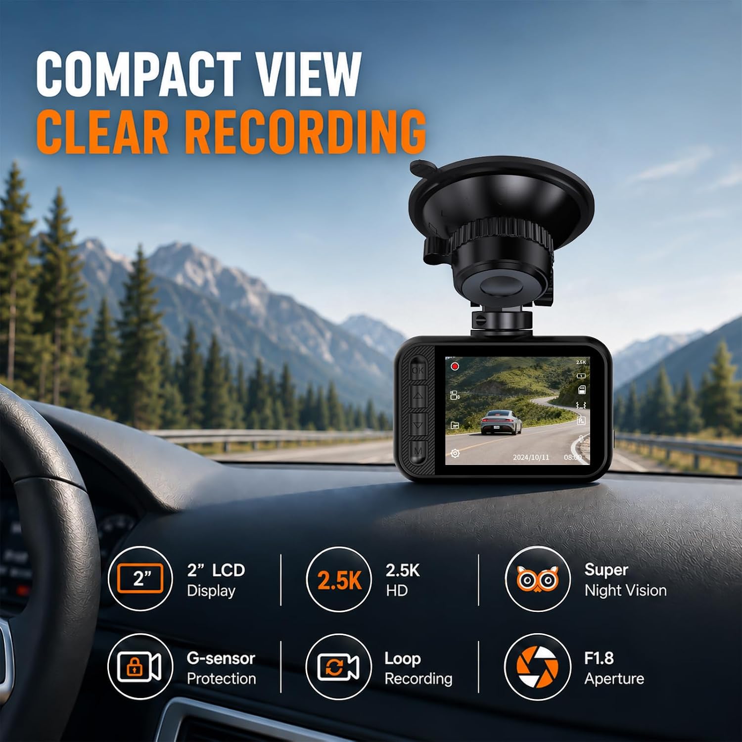 Thumbnail 1 de E-YEEGER S60 2.5K Dash Cam