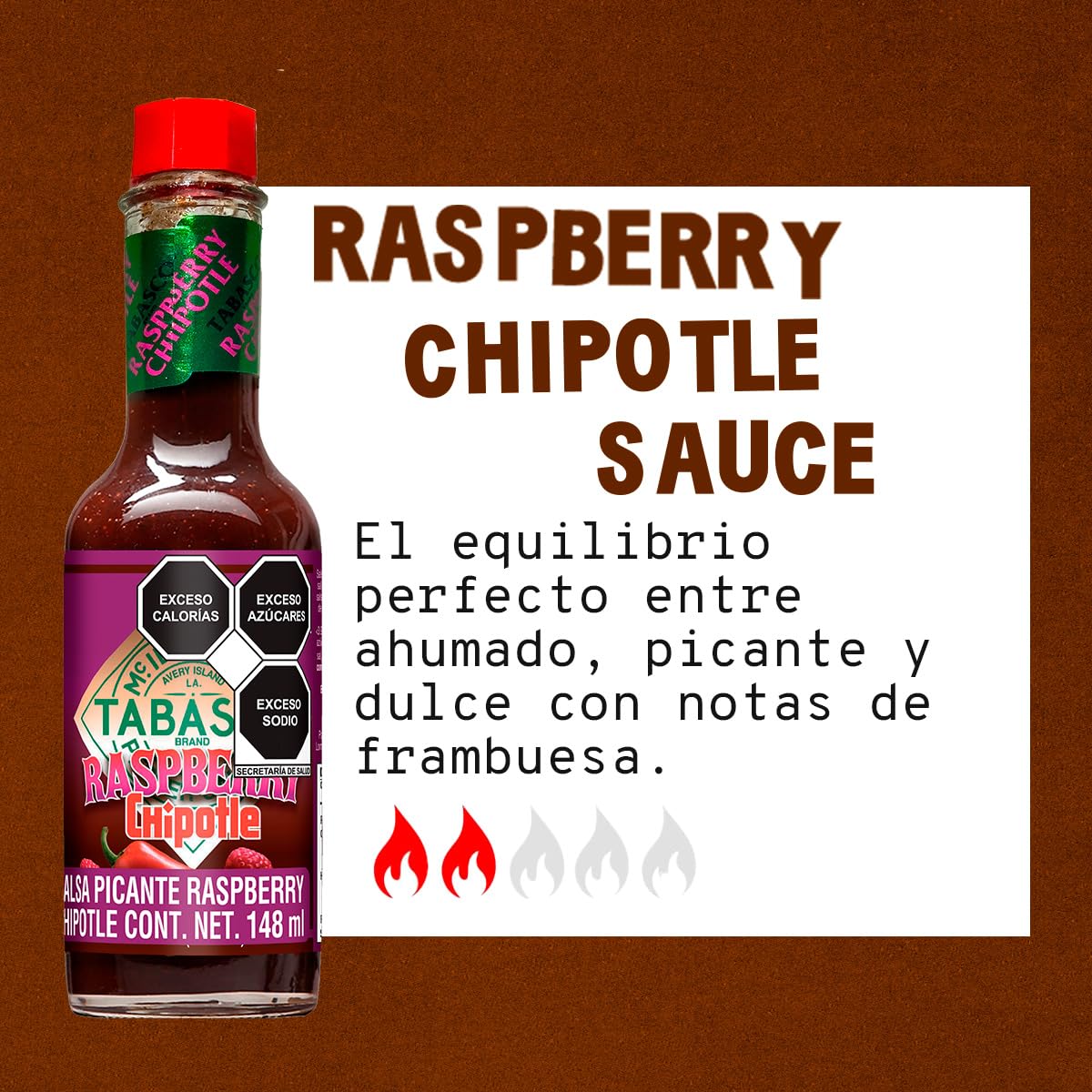 Detalle de TABASCO Raspberry Chipotle Sauce – 148 ml Glasflasche: fruchtig-rauchige Chili-Sauce