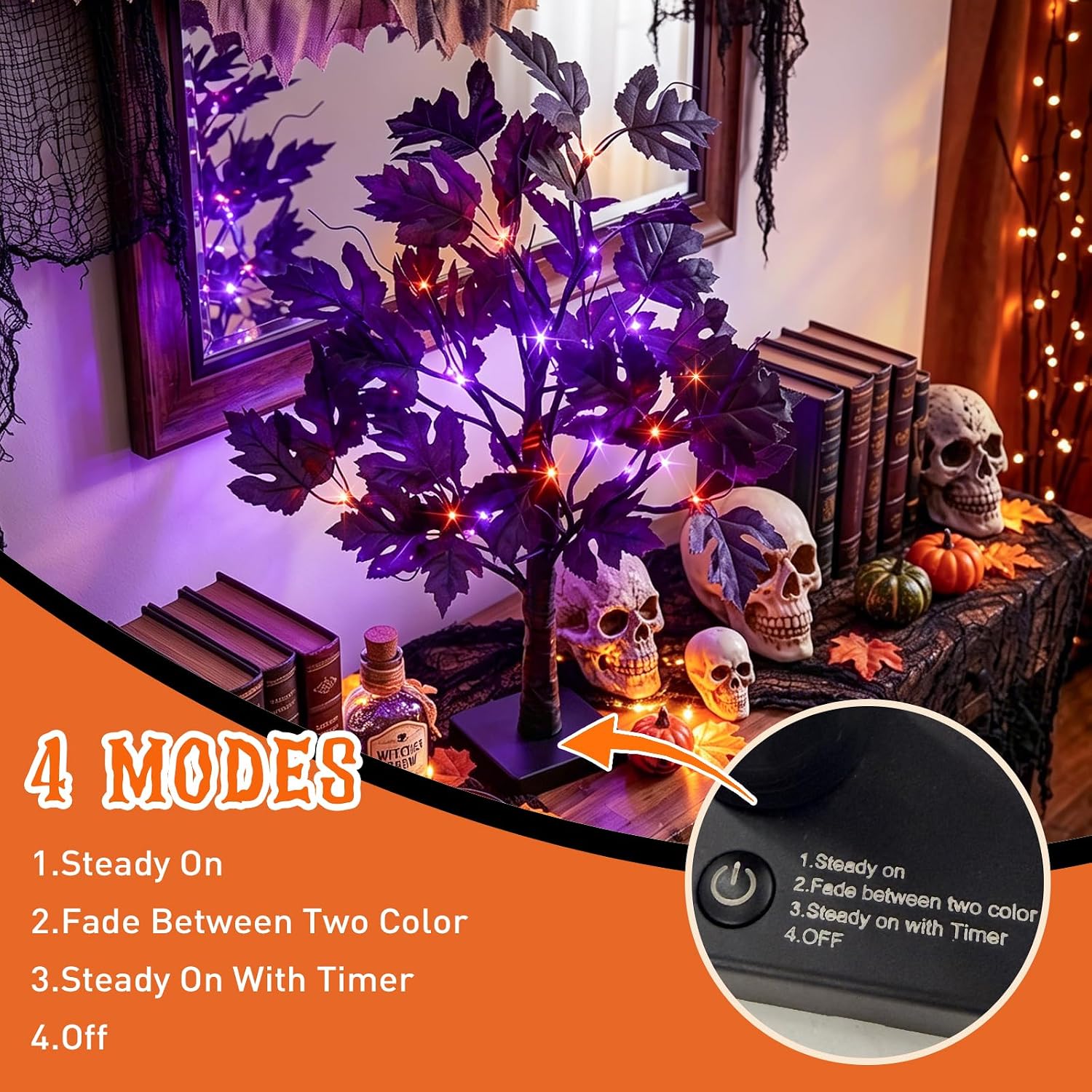 Detalle 2 de EAMBRITE Halloween tree, 22-inch