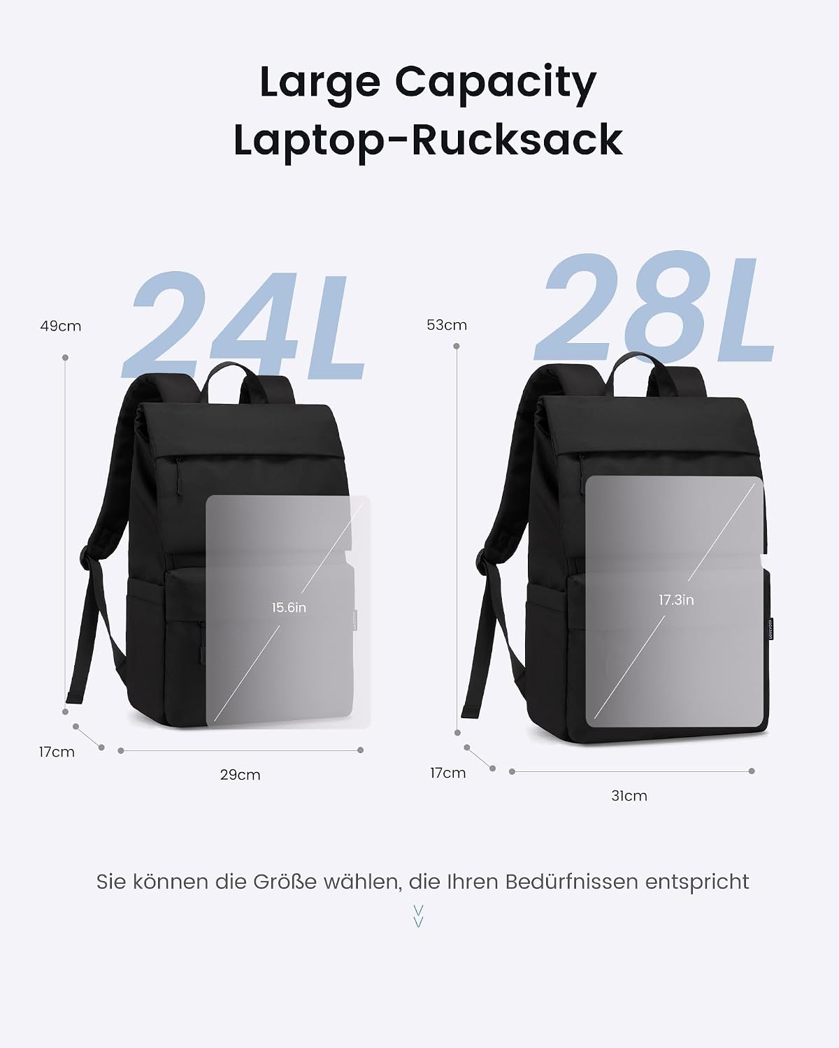Thumbnail 5 de LOVEVOOK Rucksack 17,3 Zoll wasserdicht