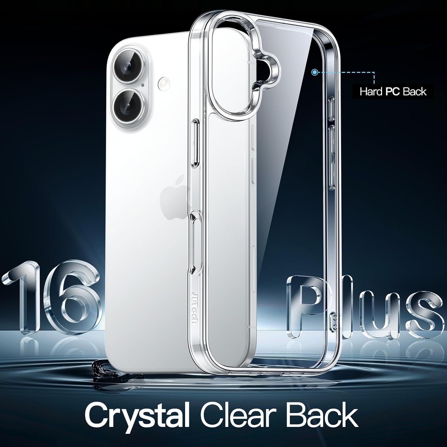 Detalle de JETech Case for iPhone 16 Plus 6.7-inch clear, anti-scratch