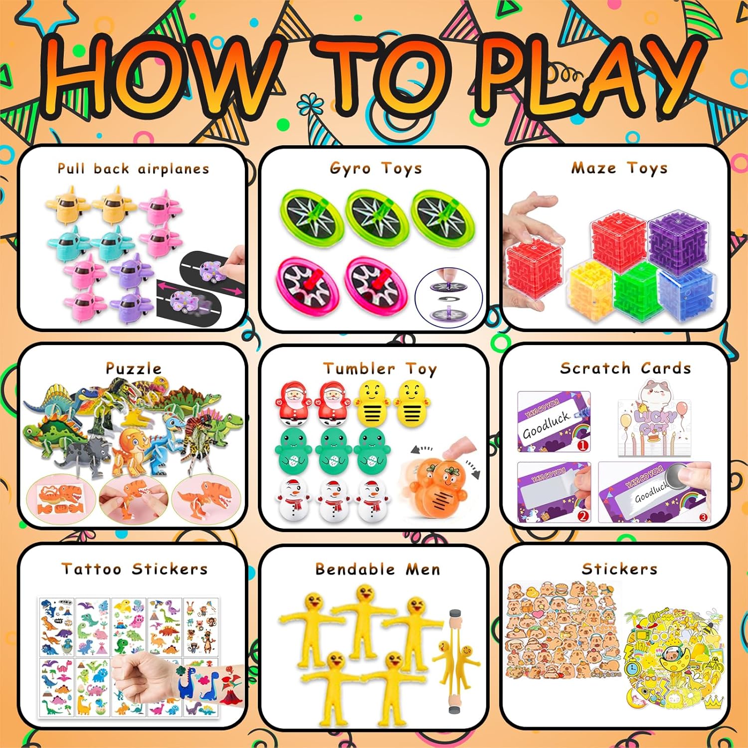 Thumbnail 4 de Party Bag Fillers 220Pcs Prize Box