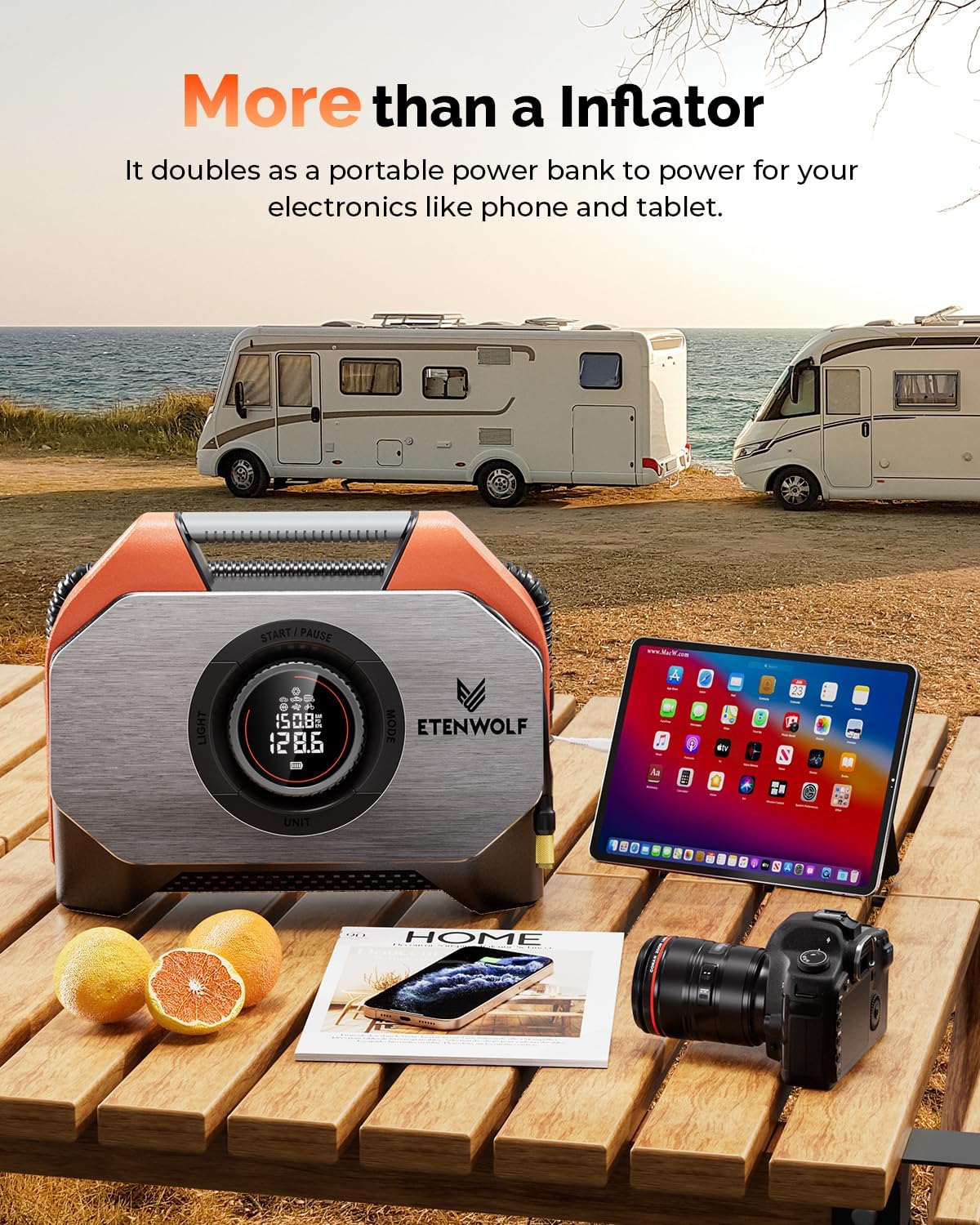 Thumbnail 5 de ETENWOLF VORTEX S6 19200 mAh tire inflator