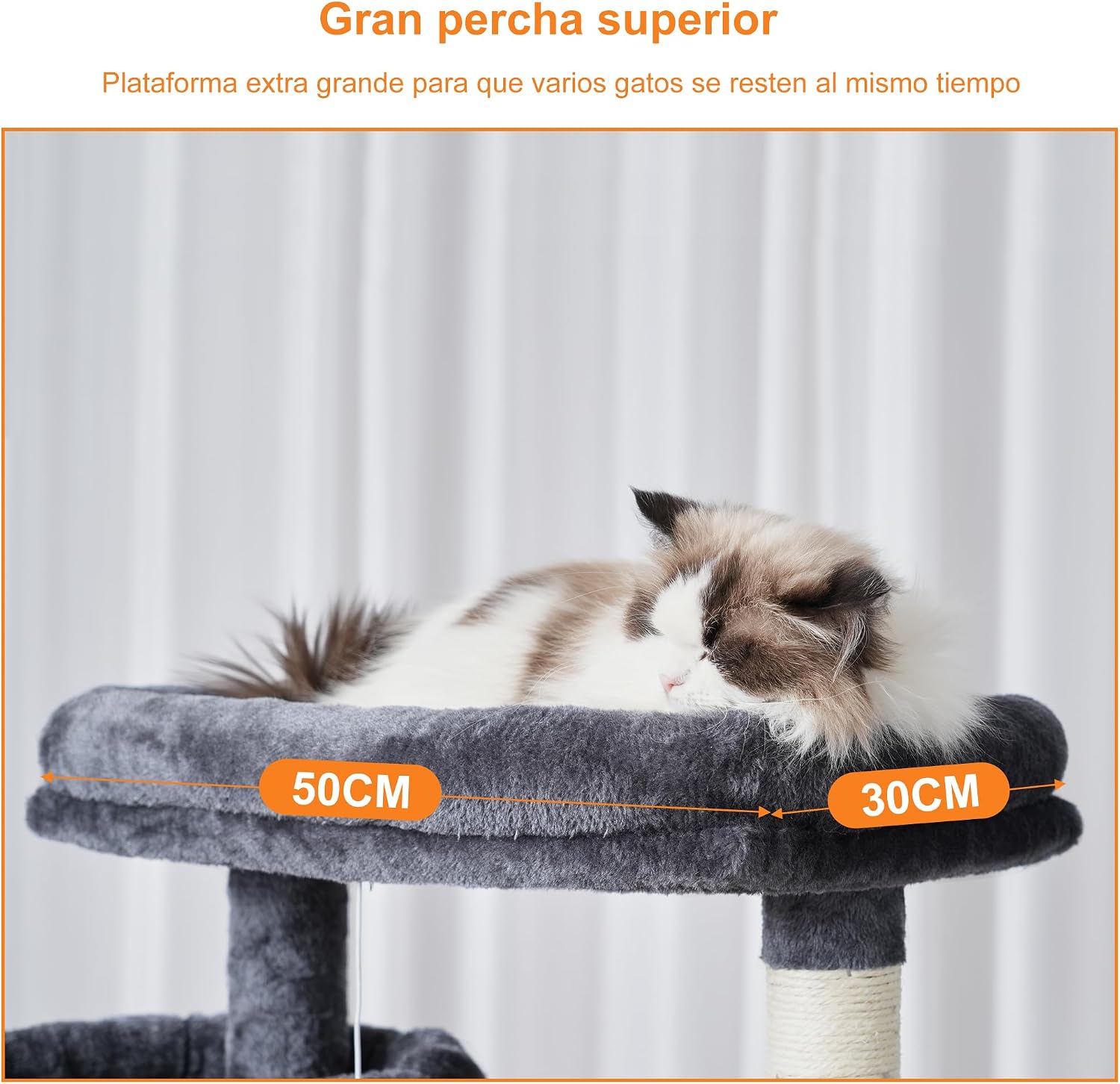 Detalle de Heybly Rascador para Gatos Torre 180 cm