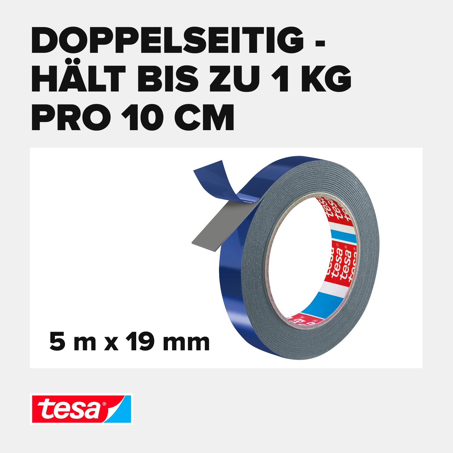 Thumbnail 2 de tesa Powerbond Outdoor – Doppelseitiges Montageband für den Außenbereich, 5 m x 19 mm
