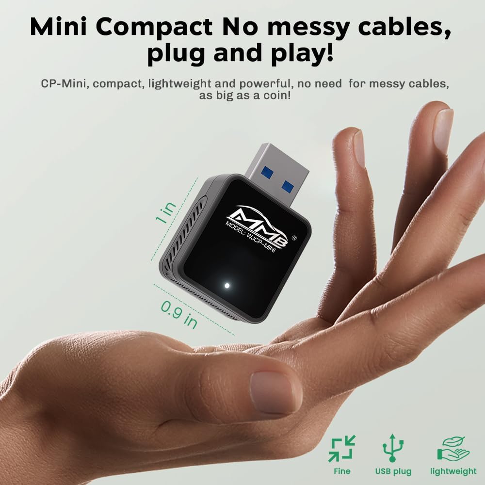 Thumbnail 5 de MMB CP-Ultra 2026 Wireless CarPlay Adapter (Wi‑Fi 6 + Bluetooth 5.4, Plug & Play)