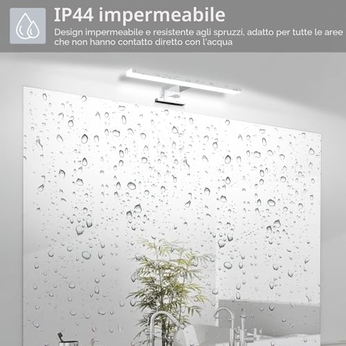 Thumbnail 1 de Azhien Lampada da Specchio da Bagno LED 5W 30 cm IP44 – Luce Bianca Neutra 4000K, 500lm, Montaggio 3 in 1
