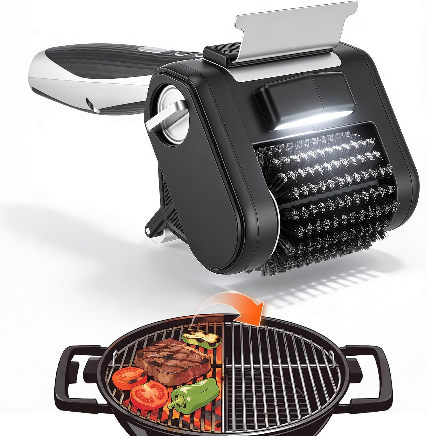 Detalle de VeftBltrem 0GZ4SA0000001 elektrische grillborstel met led en 4000 mAh