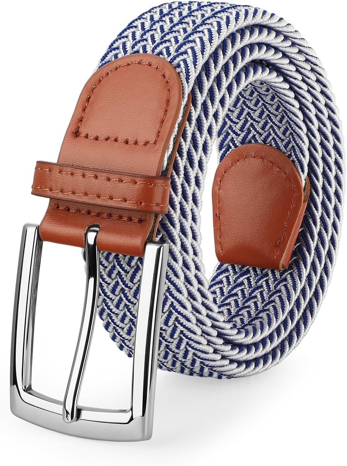 Detalle 1 de SUOSDEY Men's Braided Belt 1.3-Inch