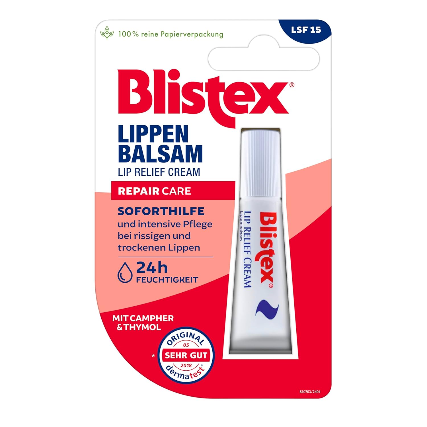 Detalle de Blistex Lippenbalsam | 6 ml, Weiß | Packung mit 3