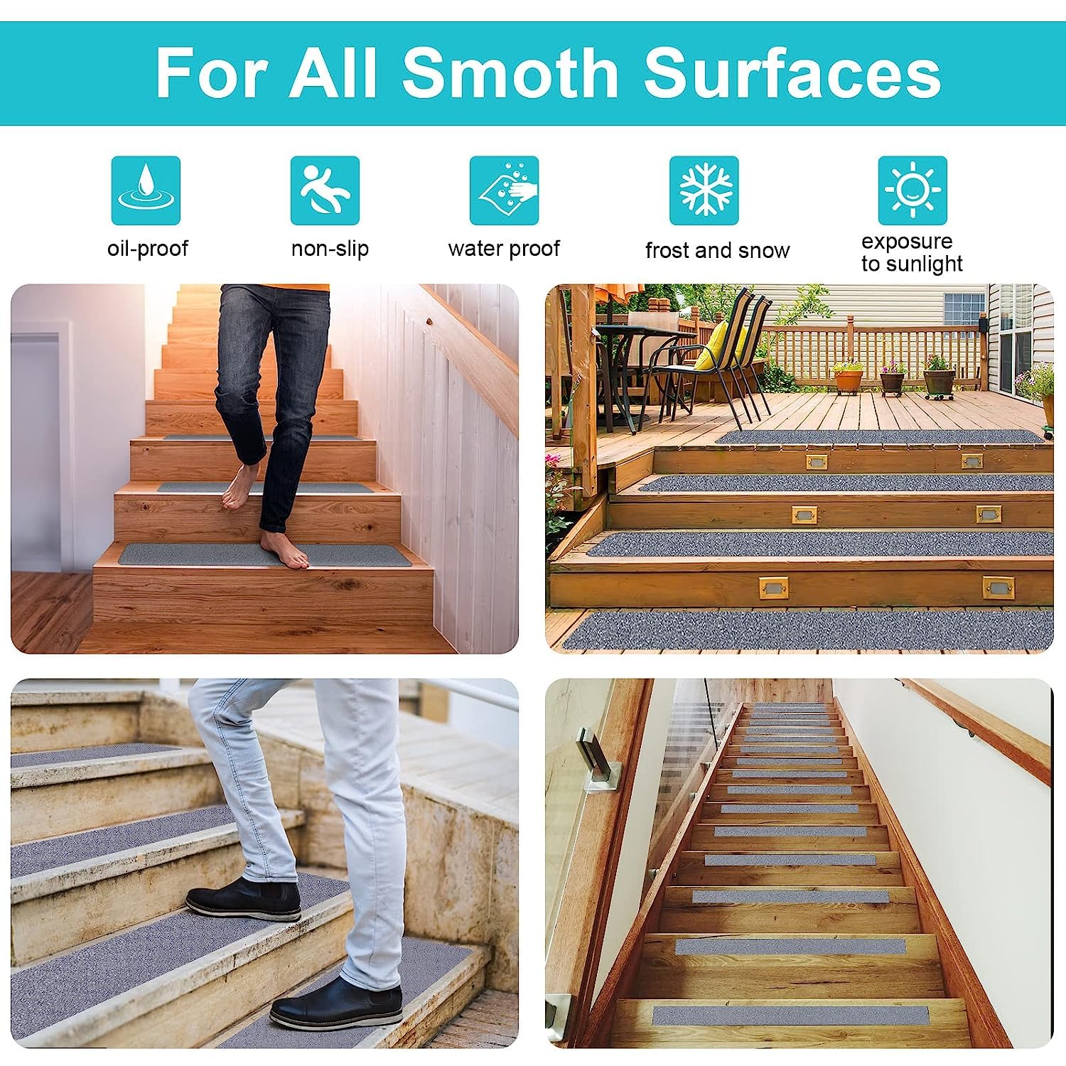 Thumbnail 2 de OQingluan Anti Slip Tape 15cm x 10m – Safe Stair Grip for Indoor & Outdoor Use
