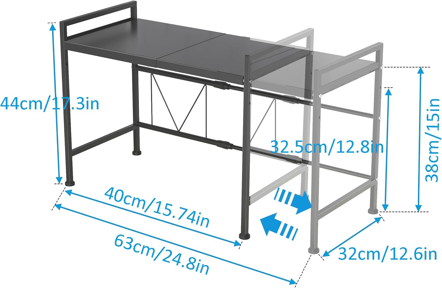 Thumbnail 2 de YunNasi Soporte extensible para microondas 40–63 cm