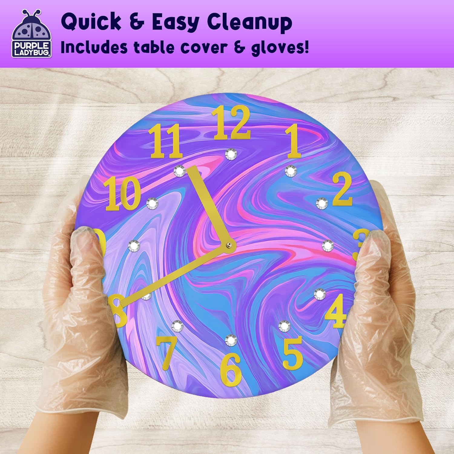 Thumbnail 1 de Paint Pouring Clock Kit for Kids Aged 6-12 (Stardust Sorbet)