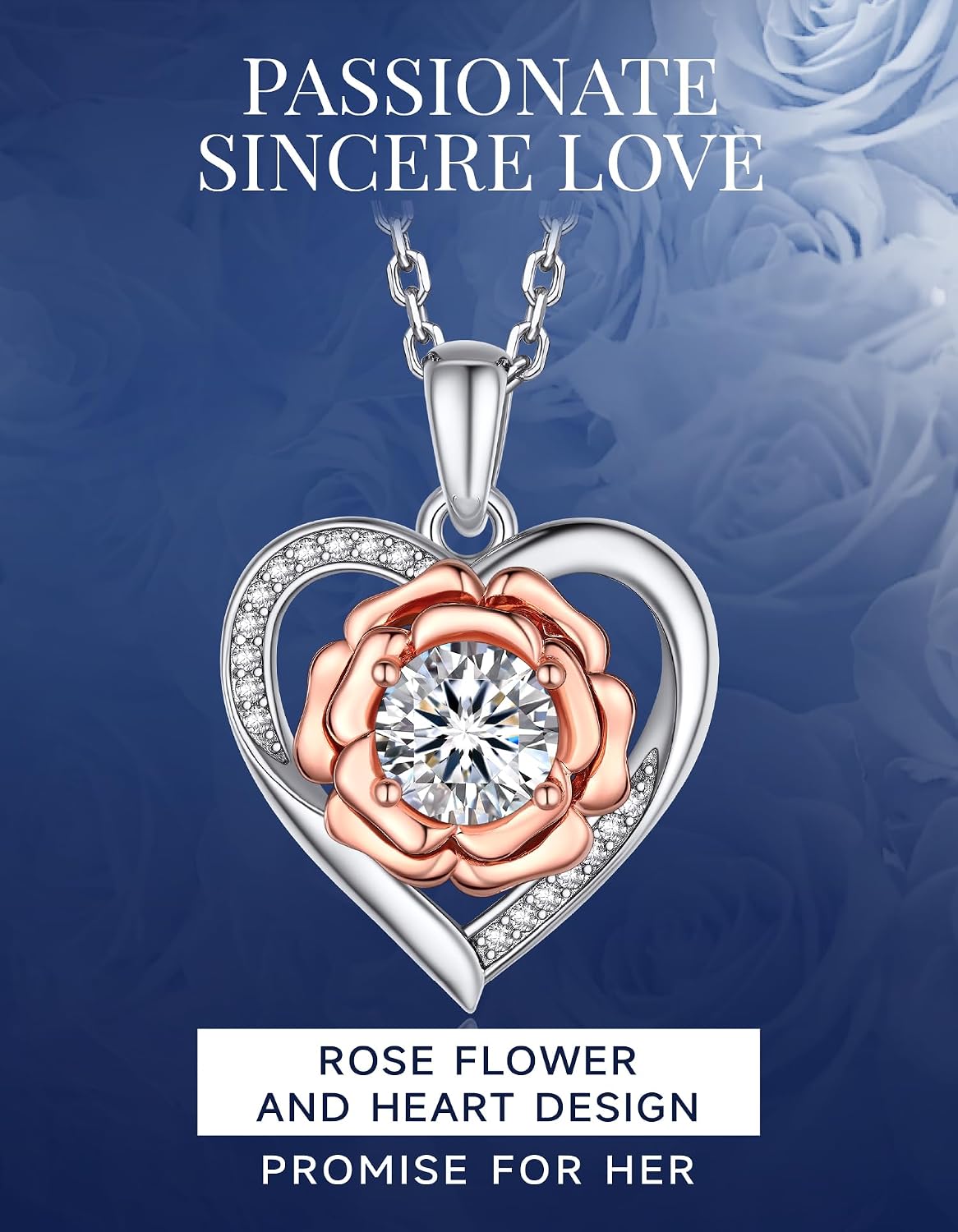 Detalle de MomentWish Cuore Collana 1 carato 💎