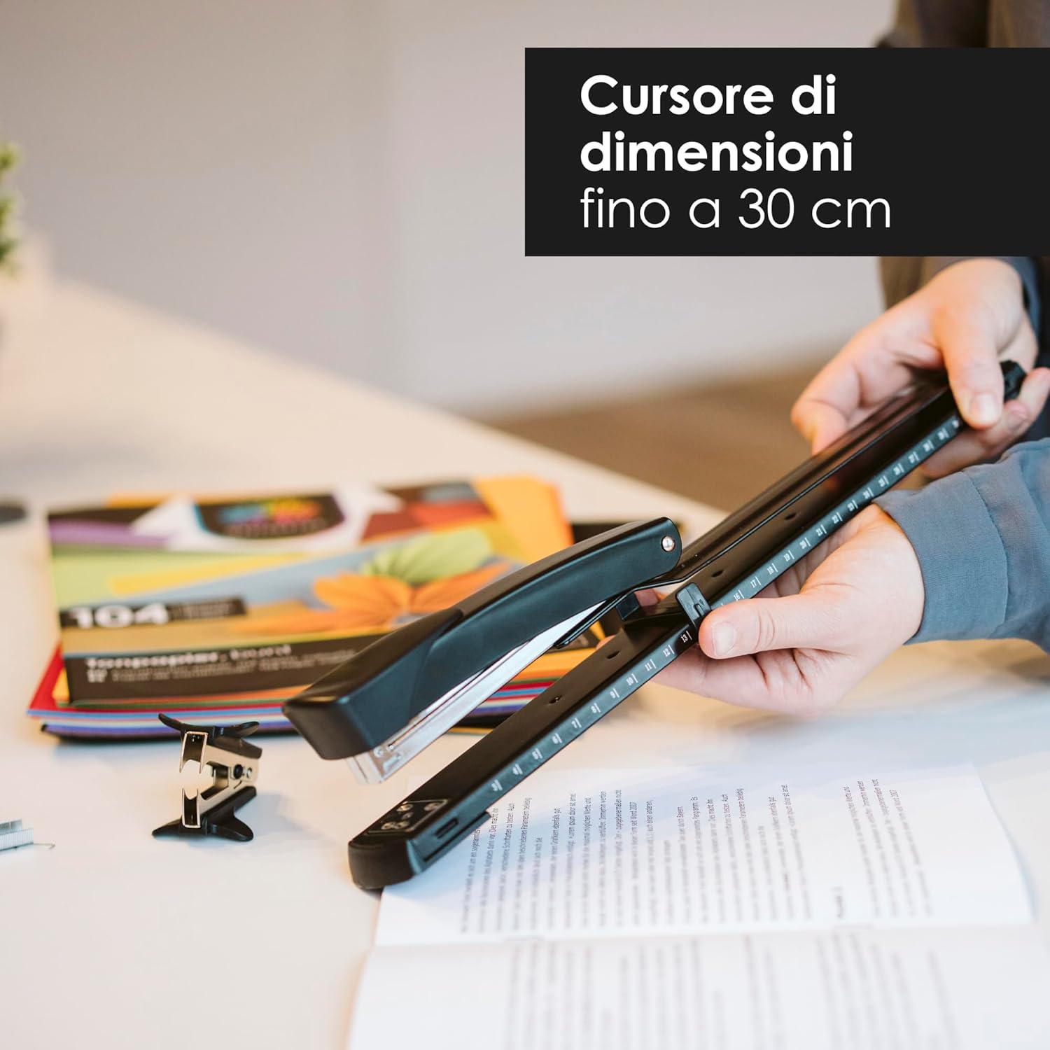 Thumbnail 3 de OfficeTree cucitrice a braccio lungo con levapunti e 1000 punti, per opuscoli e carta DIN A3