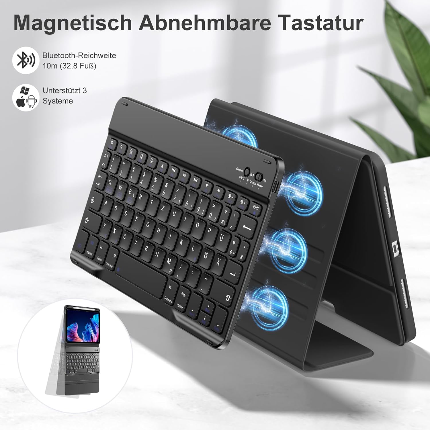 Thumbnail 3 de drivego Hülle mit Tastatur für iPad A16 11 Gen/10 Gen