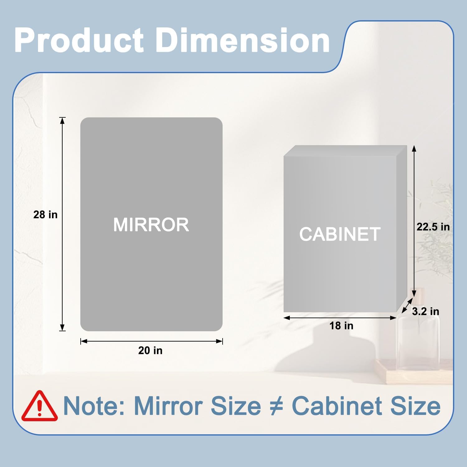 Thumbnail 1 de Venlus Silver Medicine Cabinet with Mirror, 20x28 — Fully Assembled, Recessed or Surface Mount