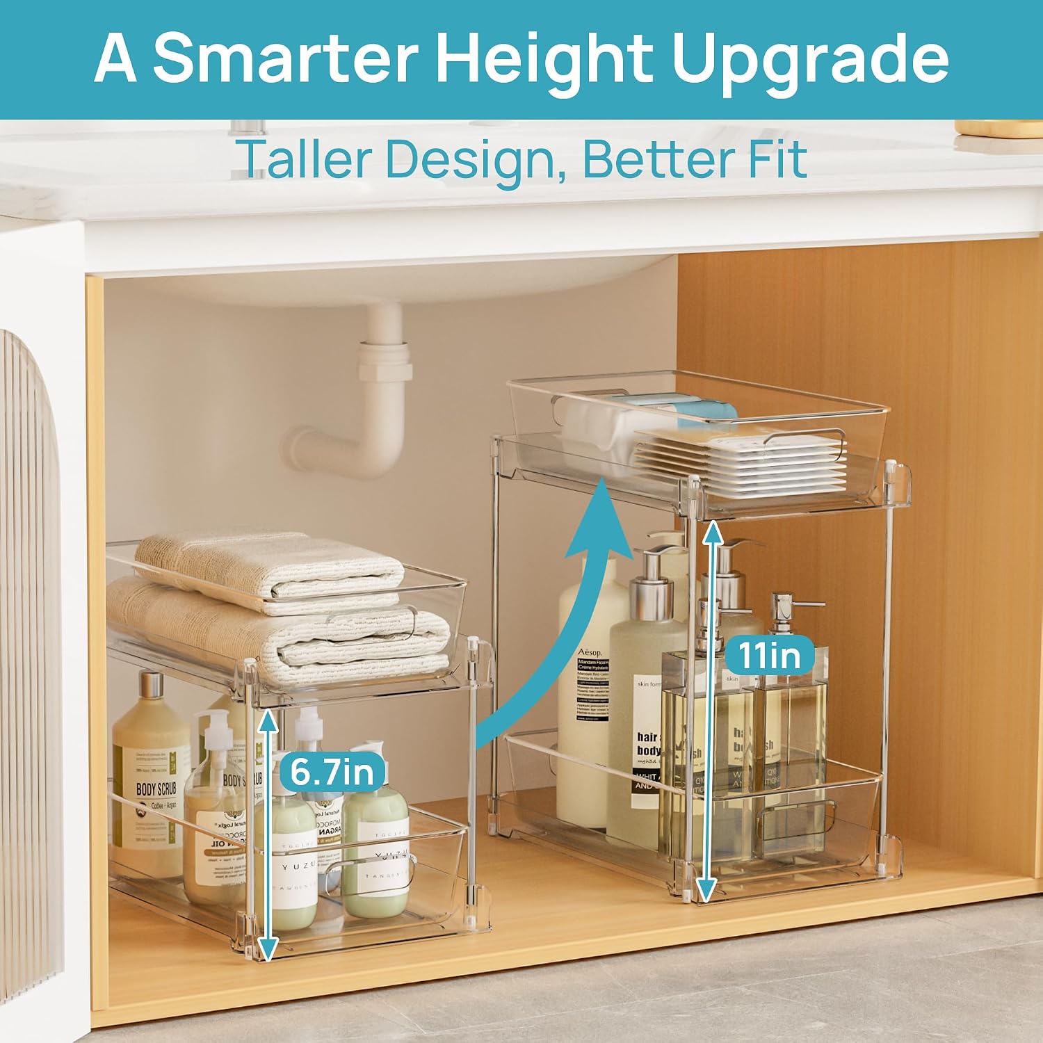 Detalle de Vtopmart Under-Sink Organizer 2-Pack