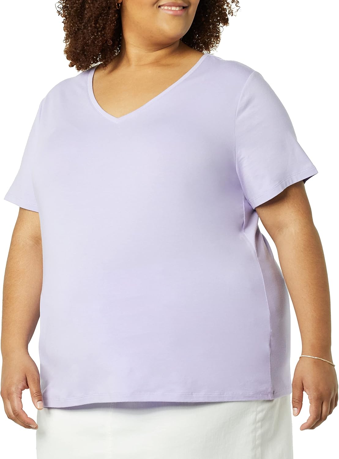 Thumbnail 1 de Amazon Essentials Damen Plus Size V-Ausschnitt T-Shirt mit kurzen Ärmeln – Klassische Passform