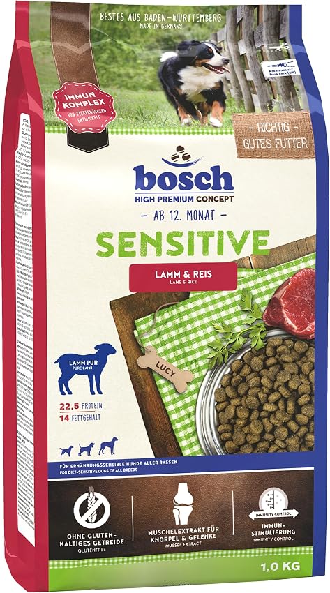 Detalle de Bosch HPC Sensitive Cordero y Arroz 🐶 - Alimento Seco 3 kg