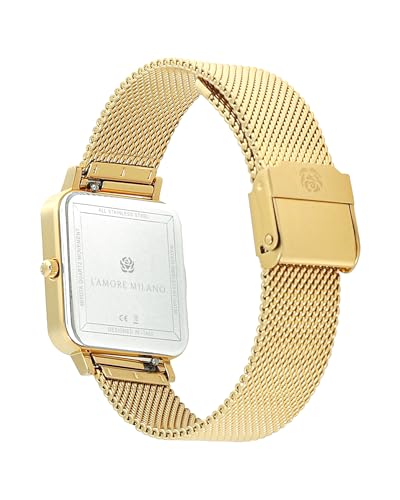 Thumbnail 2 de L'AMORE MILANO Reloj Cuadrado 28 mm dorado